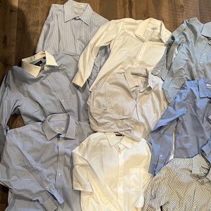 9 Mens designer dress shirts in excellent condition.